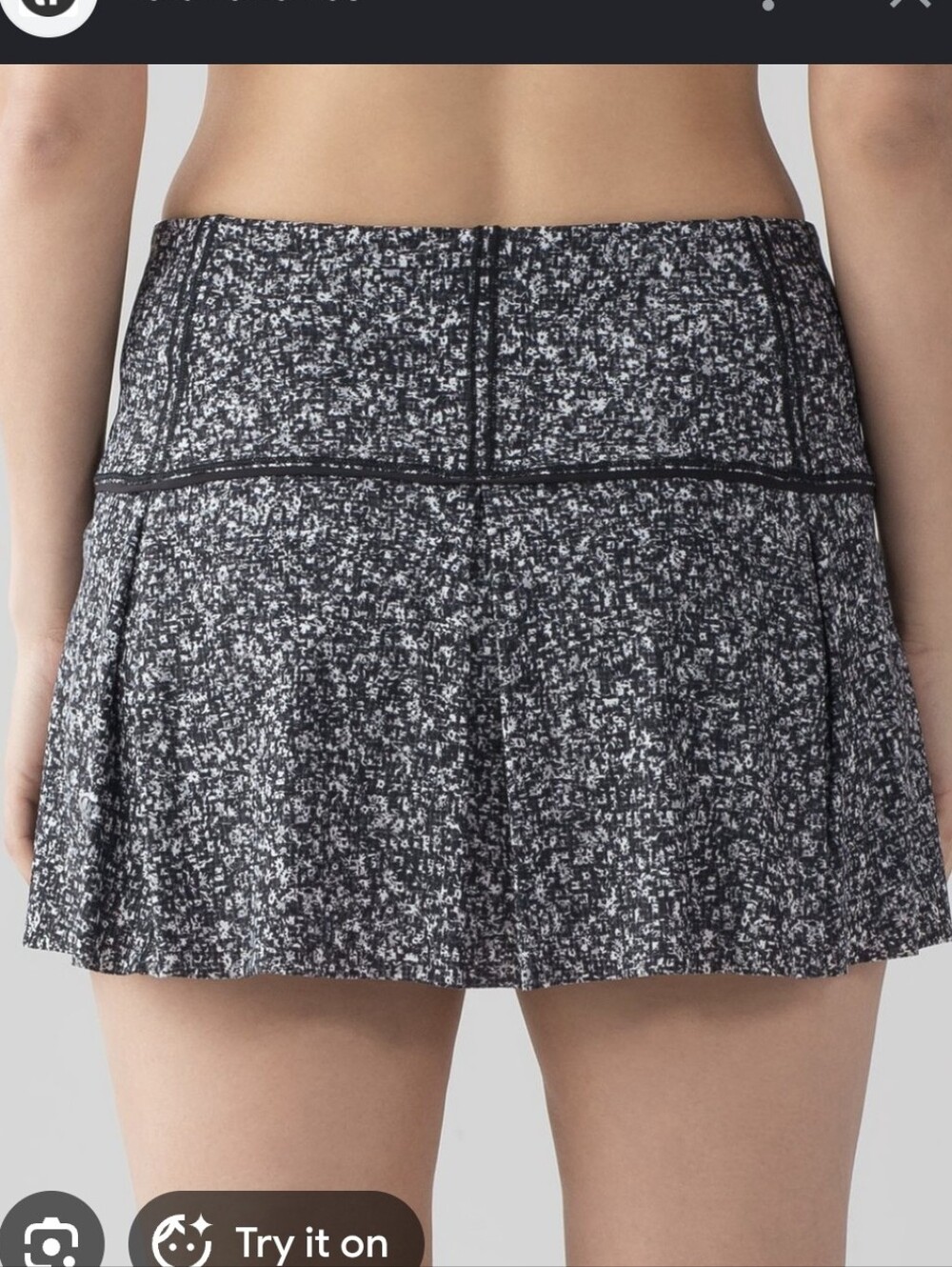 lululemon athletica Lost In Pace Skirt (Daisy Dust) - Women's Black/White Print